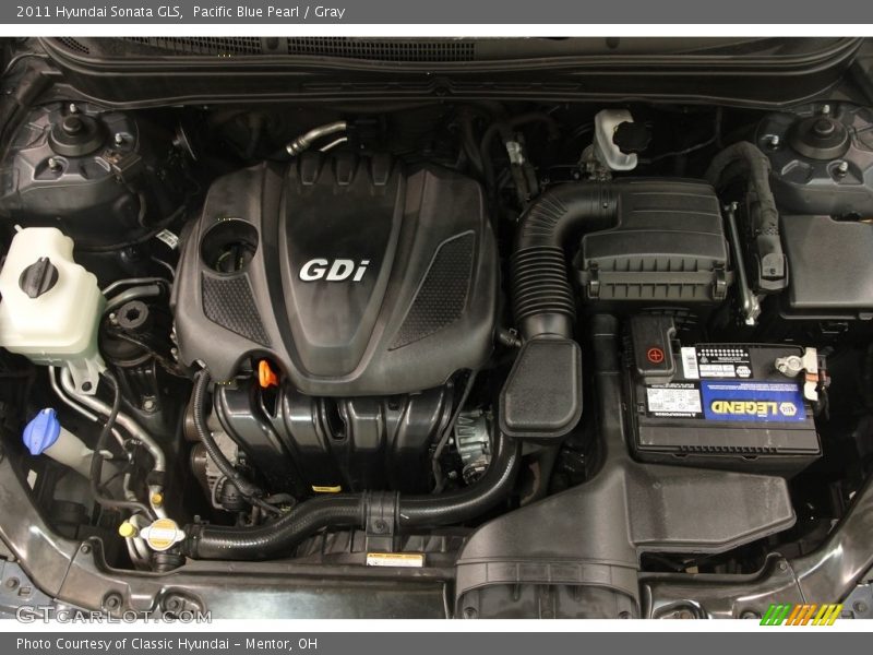 Pacific Blue Pearl / Gray 2011 Hyundai Sonata GLS