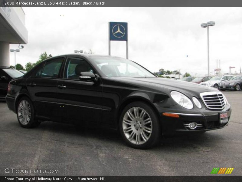 Black / Black 2008 Mercedes-Benz E 350 4Matic Sedan