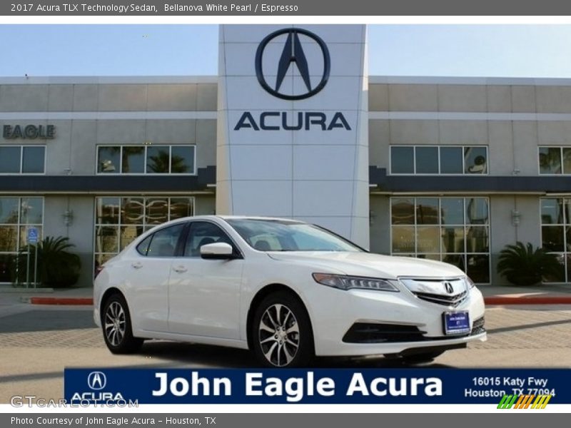 Bellanova White Pearl / Espresso 2017 Acura TLX Technology Sedan