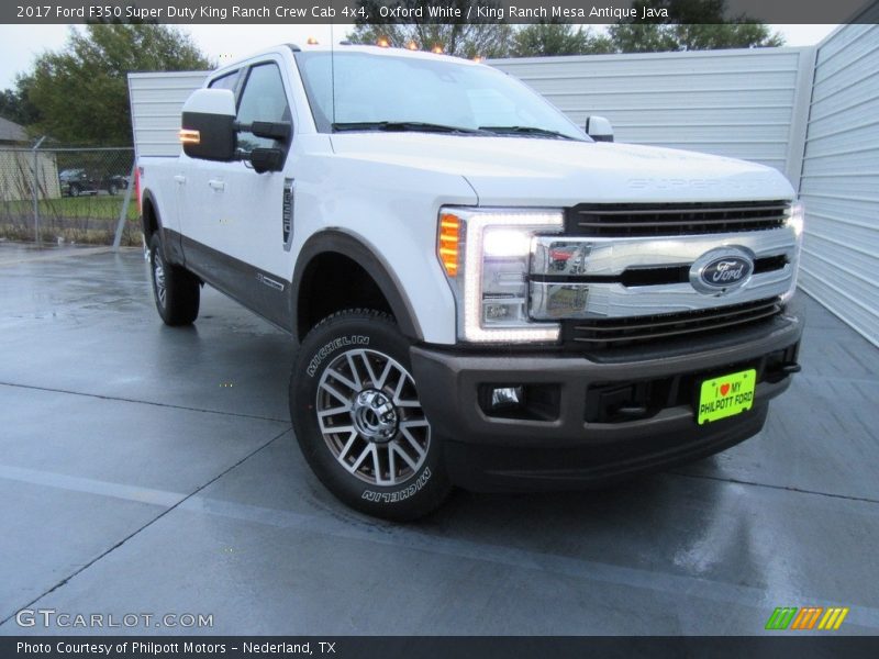 Oxford White / King Ranch Mesa Antique Java 2017 Ford F350 Super Duty King Ranch Crew Cab 4x4