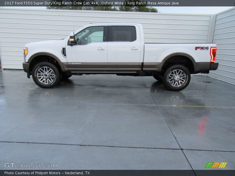 Oxford White / King Ranch Mesa Antique Java 2017 Ford F350 Super Duty King Ranch Crew Cab 4x4