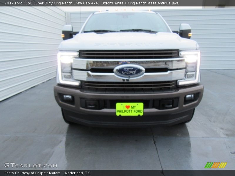 Oxford White / King Ranch Mesa Antique Java 2017 Ford F350 Super Duty King Ranch Crew Cab 4x4