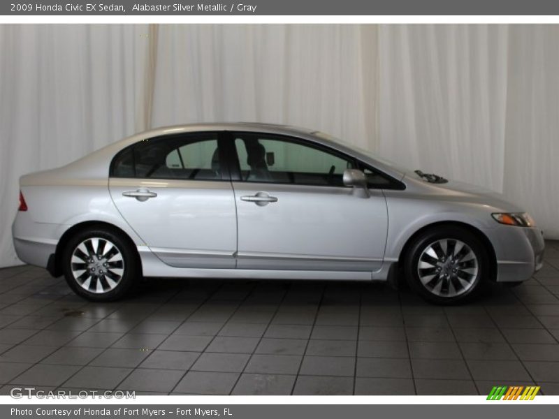 Alabaster Silver Metallic / Gray 2009 Honda Civic EX Sedan