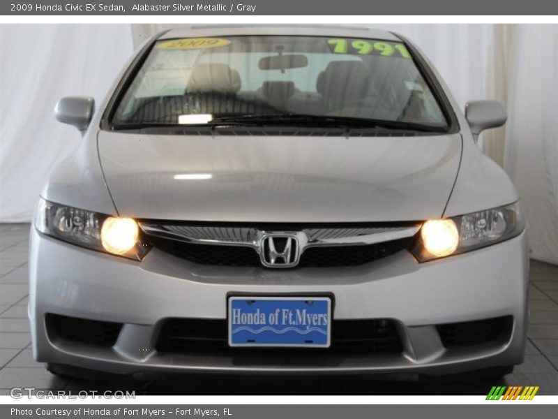 Alabaster Silver Metallic / Gray 2009 Honda Civic EX Sedan