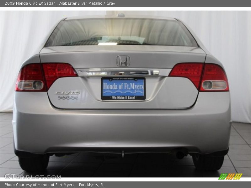 Alabaster Silver Metallic / Gray 2009 Honda Civic EX Sedan