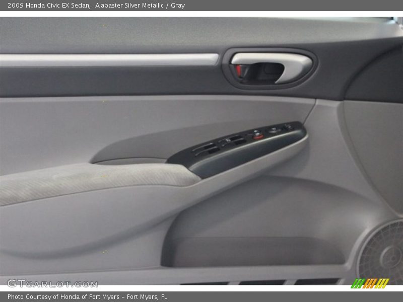 Alabaster Silver Metallic / Gray 2009 Honda Civic EX Sedan