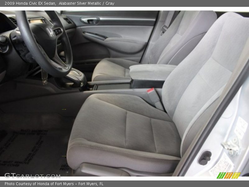 Alabaster Silver Metallic / Gray 2009 Honda Civic EX Sedan