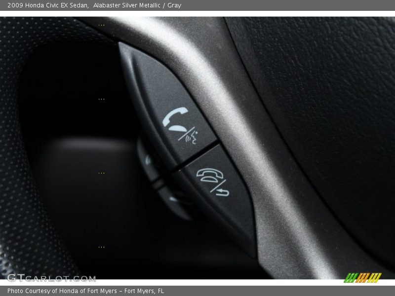 Alabaster Silver Metallic / Gray 2009 Honda Civic EX Sedan