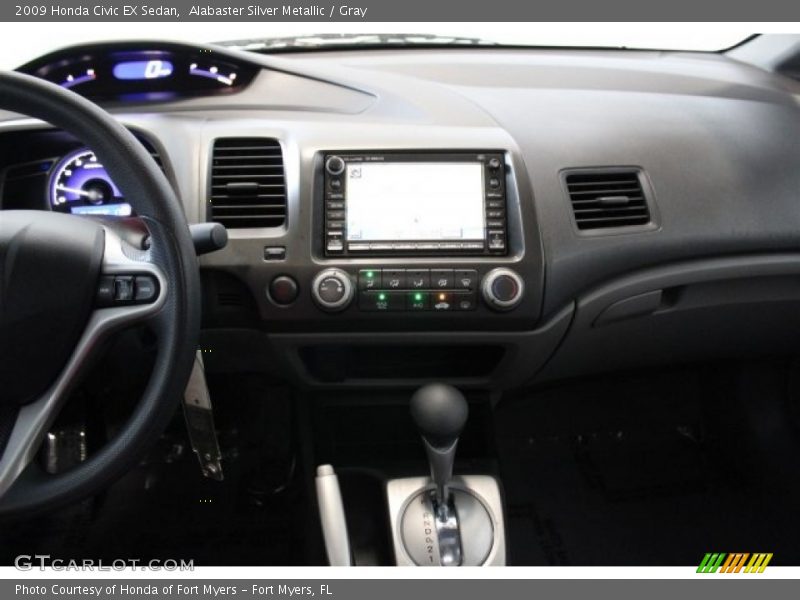 Alabaster Silver Metallic / Gray 2009 Honda Civic EX Sedan