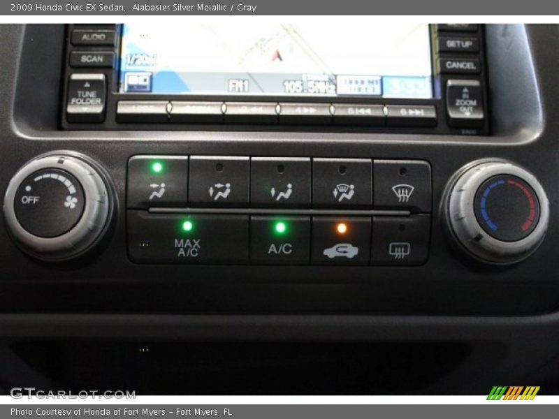 Alabaster Silver Metallic / Gray 2009 Honda Civic EX Sedan