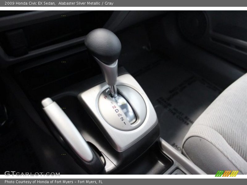 Alabaster Silver Metallic / Gray 2009 Honda Civic EX Sedan