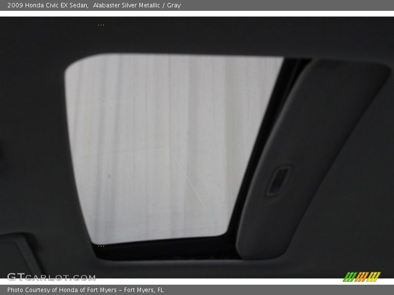 Alabaster Silver Metallic / Gray 2009 Honda Civic EX Sedan