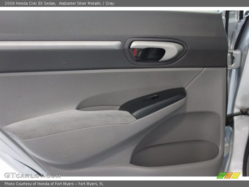 Alabaster Silver Metallic / Gray 2009 Honda Civic EX Sedan