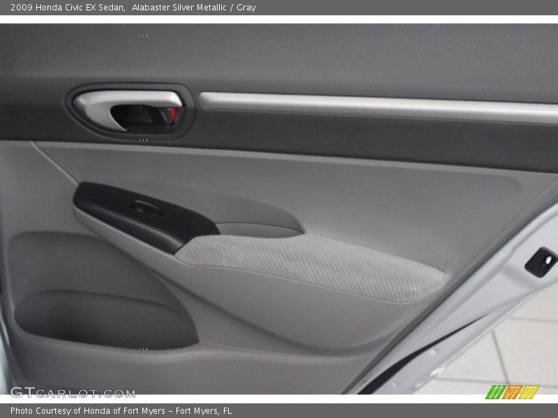 Alabaster Silver Metallic / Gray 2009 Honda Civic EX Sedan