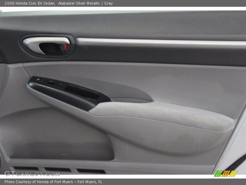 Alabaster Silver Metallic / Gray 2009 Honda Civic EX Sedan