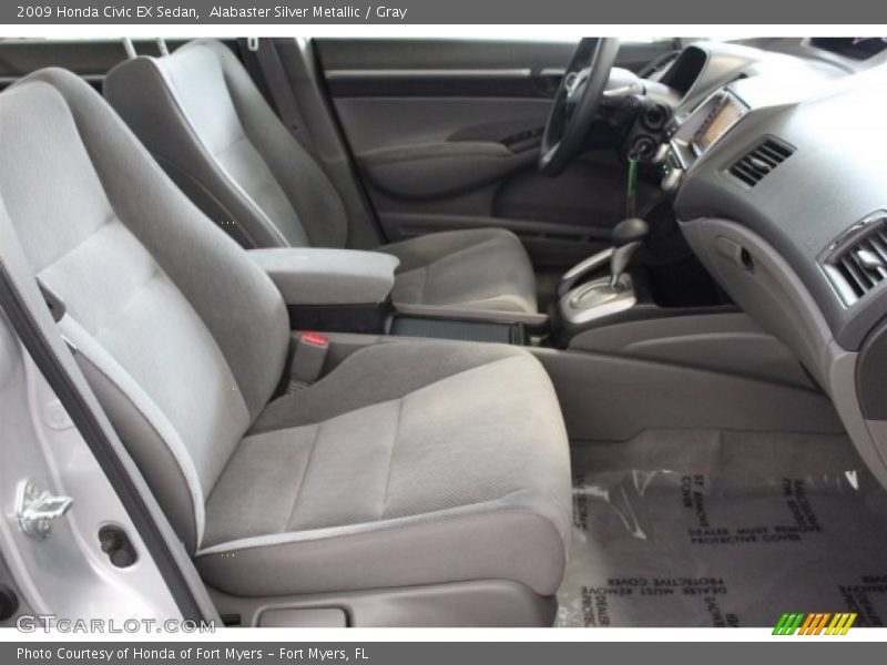 Alabaster Silver Metallic / Gray 2009 Honda Civic EX Sedan