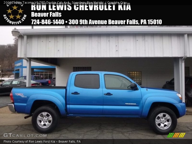 Speedway Blue Metallic / Graphite Gray 2009 Toyota Tacoma V6 TRD Double Cab 4x4