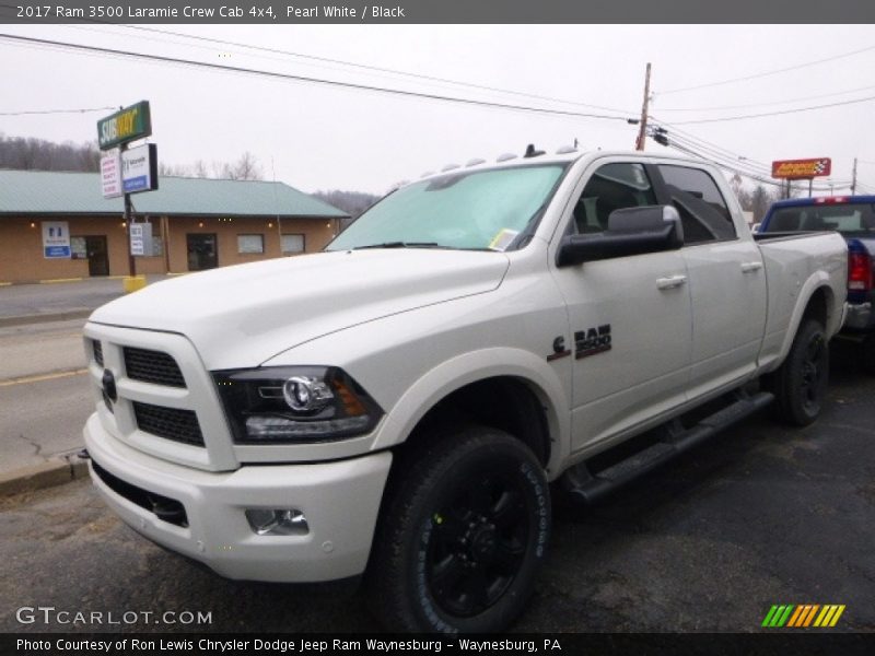 Pearl White / Black 2017 Ram 3500 Laramie Crew Cab 4x4