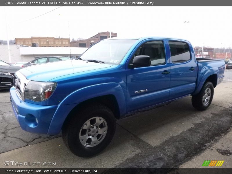 Speedway Blue Metallic / Graphite Gray 2009 Toyota Tacoma V6 TRD Double Cab 4x4