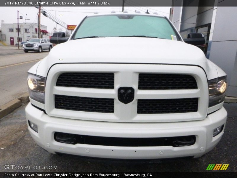 Pearl White / Black 2017 Ram 3500 Laramie Crew Cab 4x4