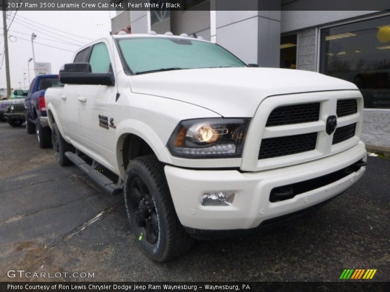 Pearl White / Black 2017 Ram 3500 Laramie Crew Cab 4x4
