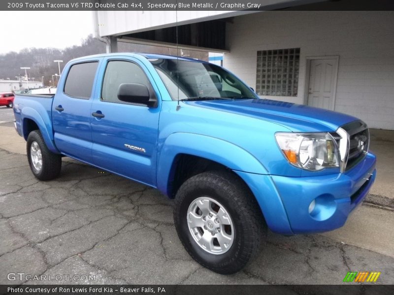 Speedway Blue Metallic / Graphite Gray 2009 Toyota Tacoma V6 TRD Double Cab 4x4