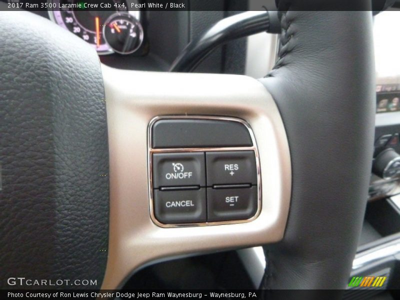 Pearl White / Black 2017 Ram 3500 Laramie Crew Cab 4x4