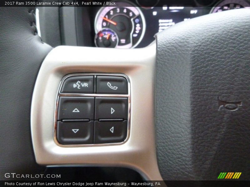 Pearl White / Black 2017 Ram 3500 Laramie Crew Cab 4x4