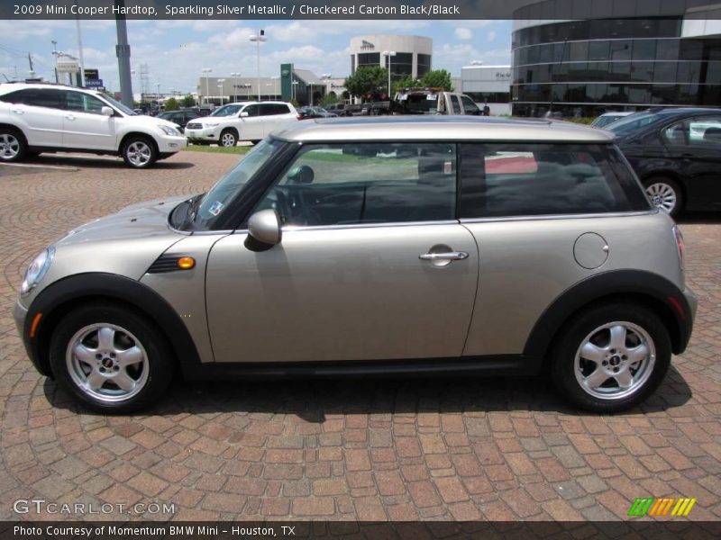 Sparkling Silver Metallic / Checkered Carbon Black/Black 2009 Mini Cooper Hardtop