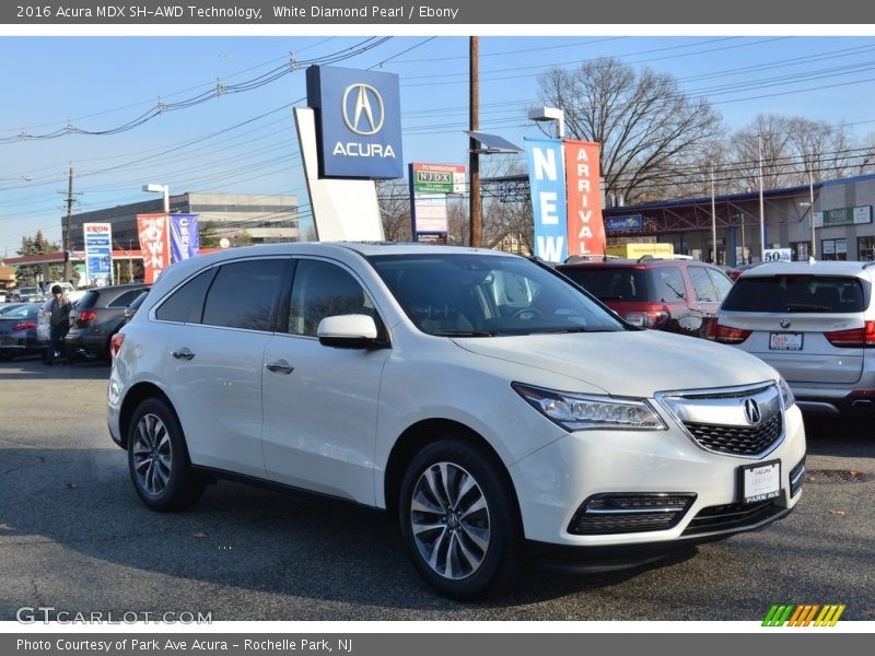 White Diamond Pearl / Ebony 2016 Acura MDX SH-AWD Technology