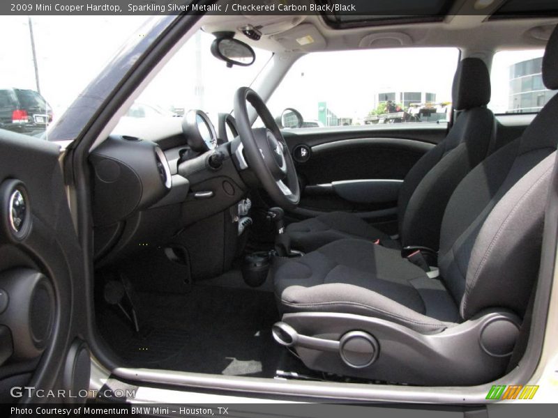 Sparkling Silver Metallic / Checkered Carbon Black/Black 2009 Mini Cooper Hardtop