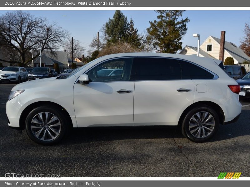 White Diamond Pearl / Ebony 2016 Acura MDX SH-AWD Technology