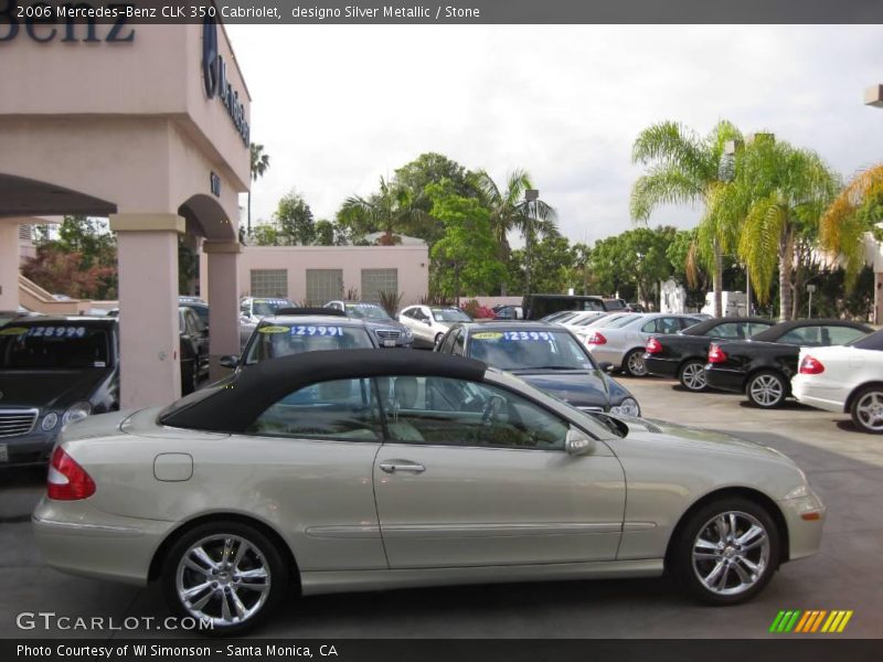 designo Silver Metallic / Stone 2006 Mercedes-Benz CLK 350 Cabriolet