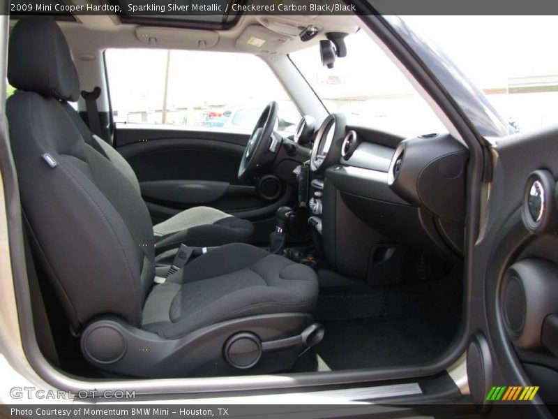 Sparkling Silver Metallic / Checkered Carbon Black/Black 2009 Mini Cooper Hardtop