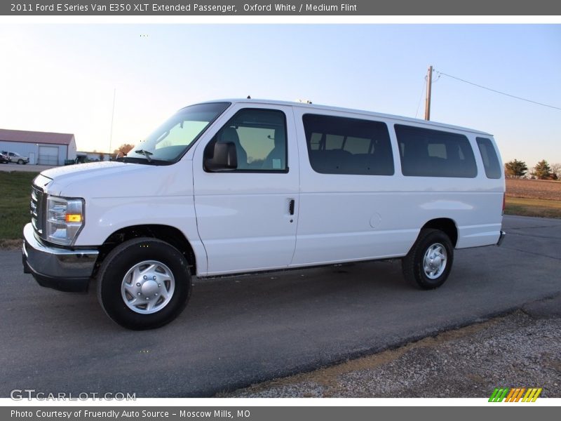 Oxford White / Medium Flint 2011 Ford E Series Van E350 XLT Extended Passenger