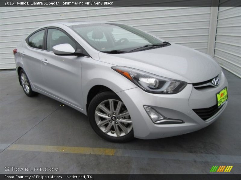 Shimmering Air Silver / Black 2015 Hyundai Elantra SE Sedan