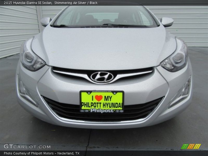 Shimmering Air Silver / Black 2015 Hyundai Elantra SE Sedan