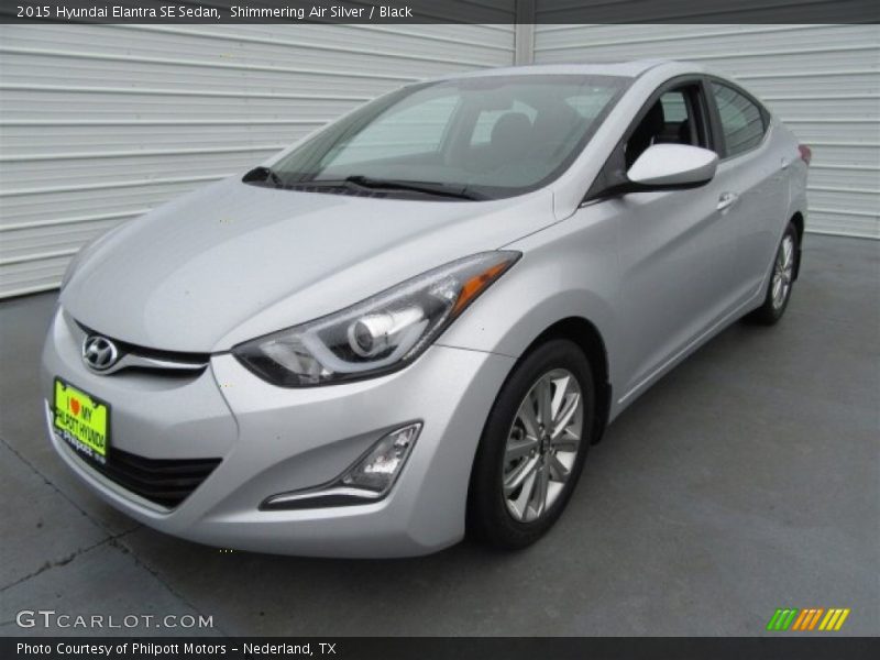 Shimmering Air Silver / Black 2015 Hyundai Elantra SE Sedan
