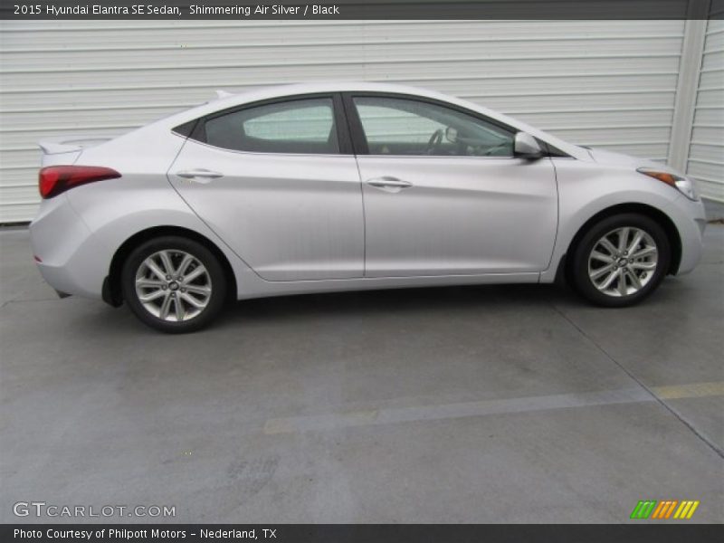 Shimmering Air Silver / Black 2015 Hyundai Elantra SE Sedan