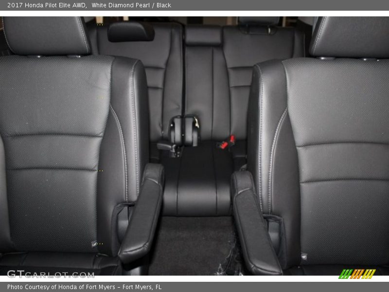 White Diamond Pearl / Black 2017 Honda Pilot Elite AWD