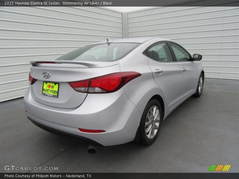 Shimmering Air Silver / Black 2015 Hyundai Elantra SE Sedan