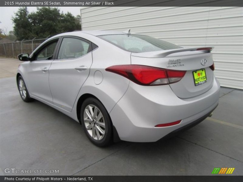 Shimmering Air Silver / Black 2015 Hyundai Elantra SE Sedan