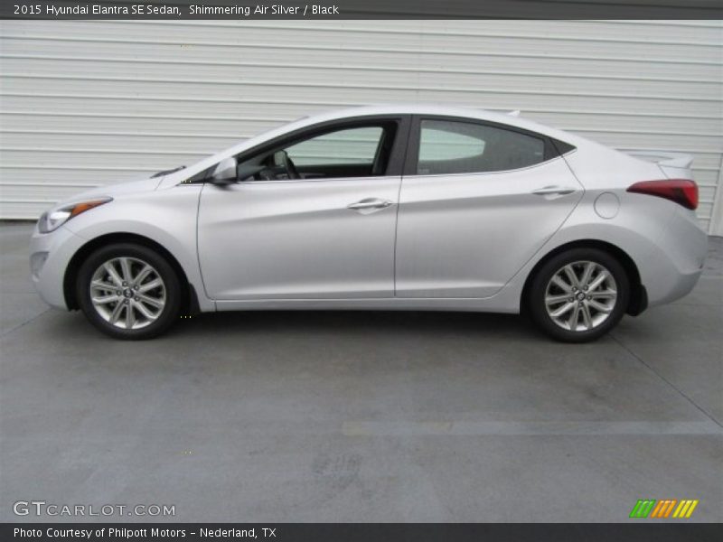 Shimmering Air Silver / Black 2015 Hyundai Elantra SE Sedan