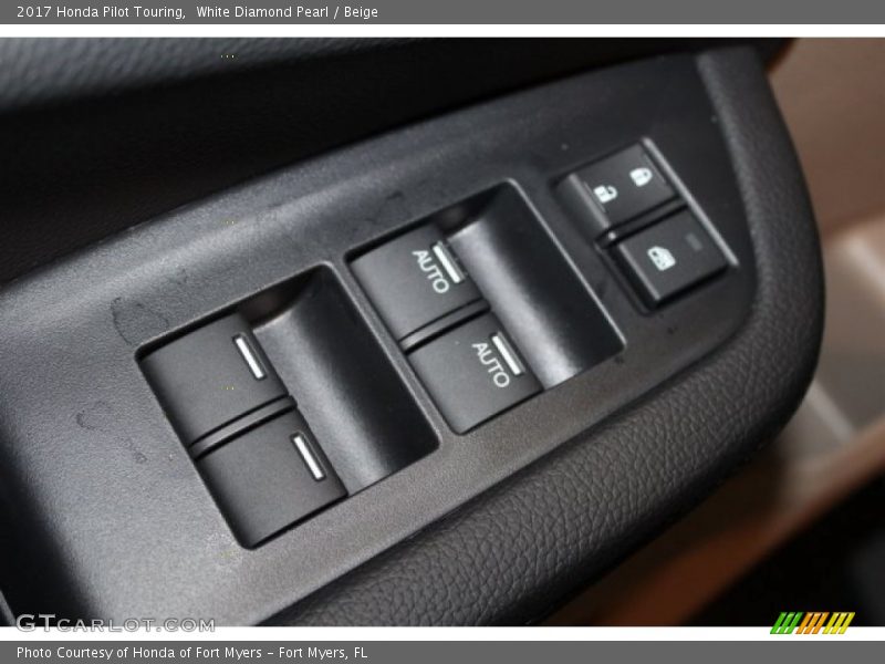 White Diamond Pearl / Beige 2017 Honda Pilot Touring
