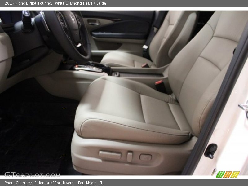 White Diamond Pearl / Beige 2017 Honda Pilot Touring
