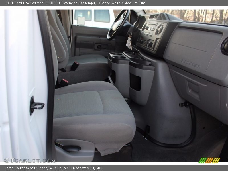 Oxford White / Medium Flint 2011 Ford E Series Van E350 XLT Extended Passenger