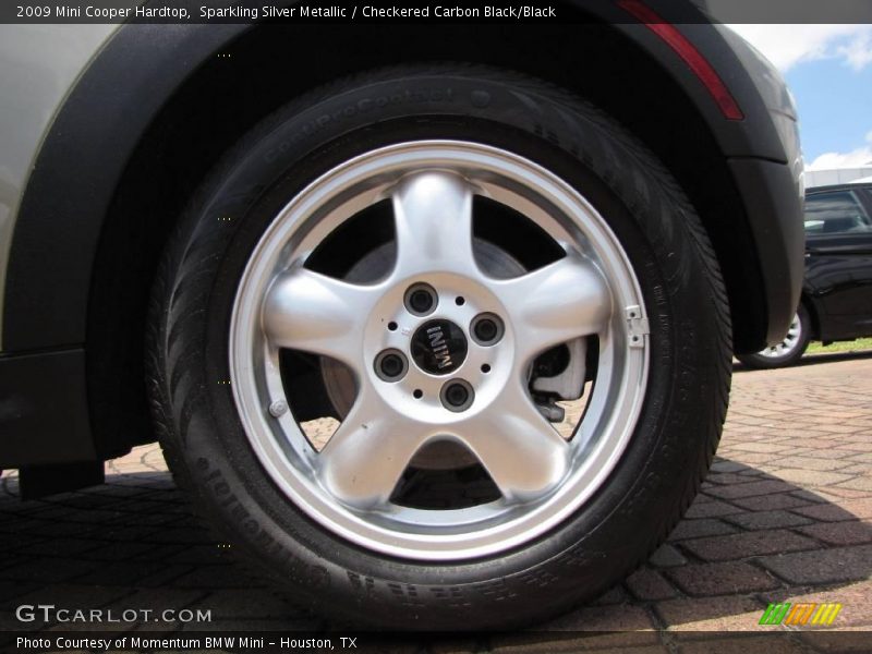 Sparkling Silver Metallic / Checkered Carbon Black/Black 2009 Mini Cooper Hardtop