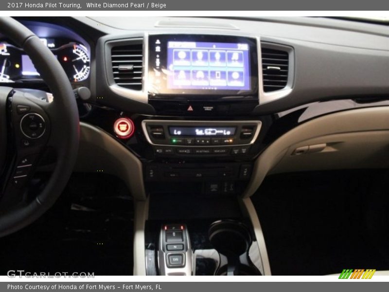 White Diamond Pearl / Beige 2017 Honda Pilot Touring