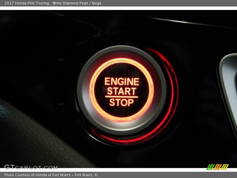 White Diamond Pearl / Beige 2017 Honda Pilot Touring