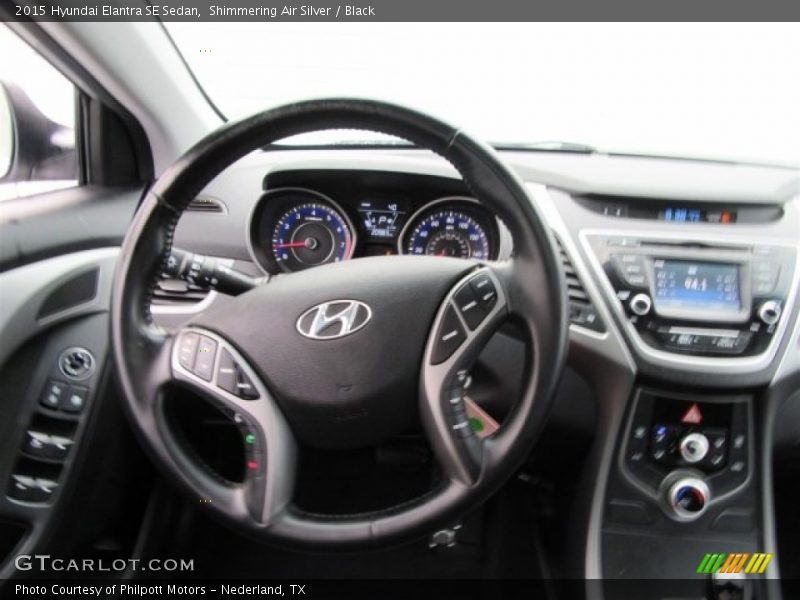 Shimmering Air Silver / Black 2015 Hyundai Elantra SE Sedan